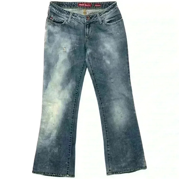 Miss Sixty Vintage Extra Low Ty Acid Wash Italian Straight Jeans - Picture 3 of 9